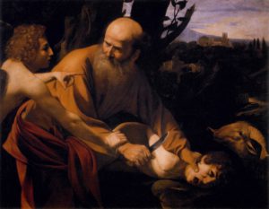 Le sacrifice d’Abraham, Le Caravage, 1603, Galerie des Offices, Florence.